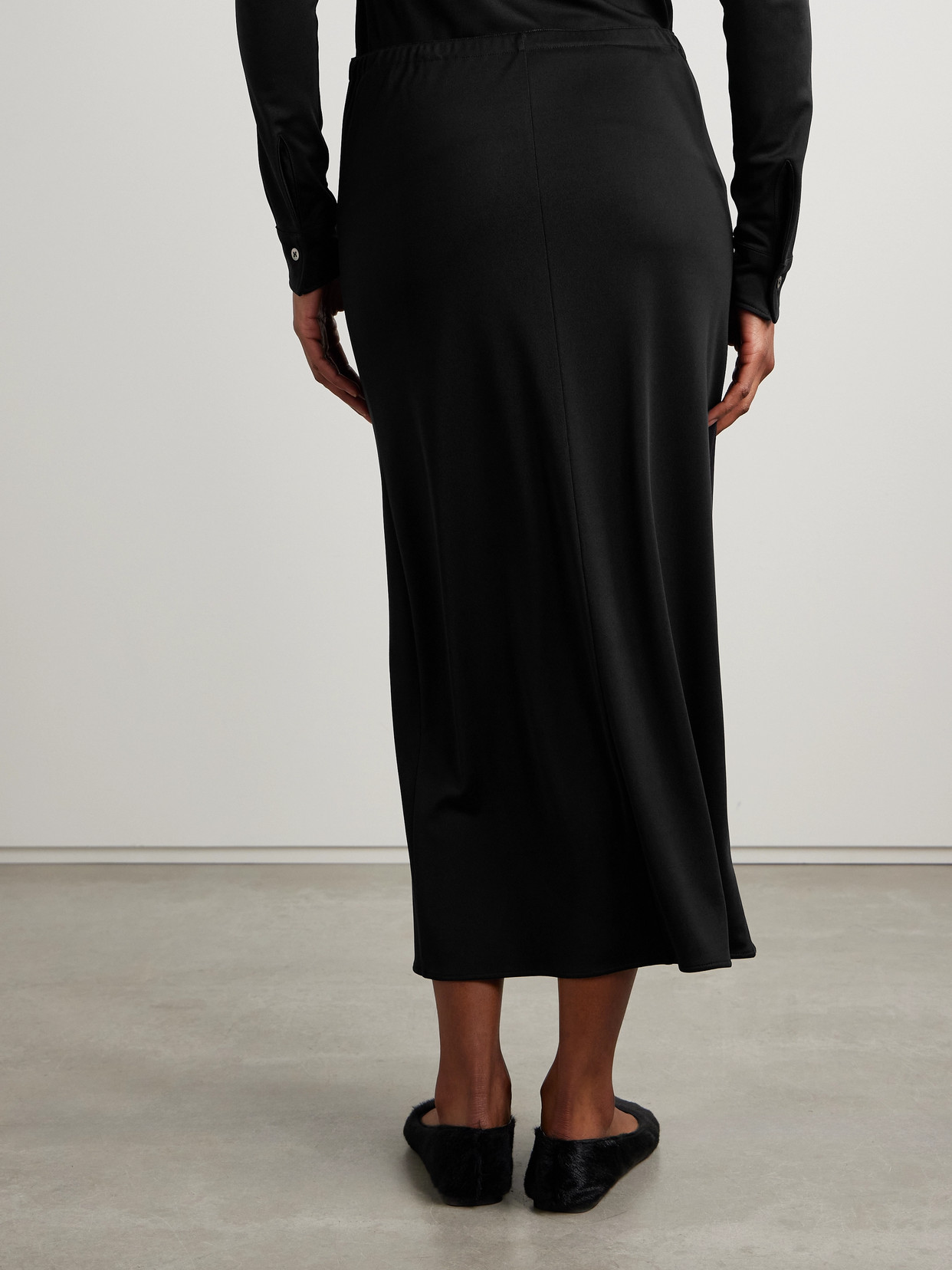 The Row Bumira Jersey Midi Skirt