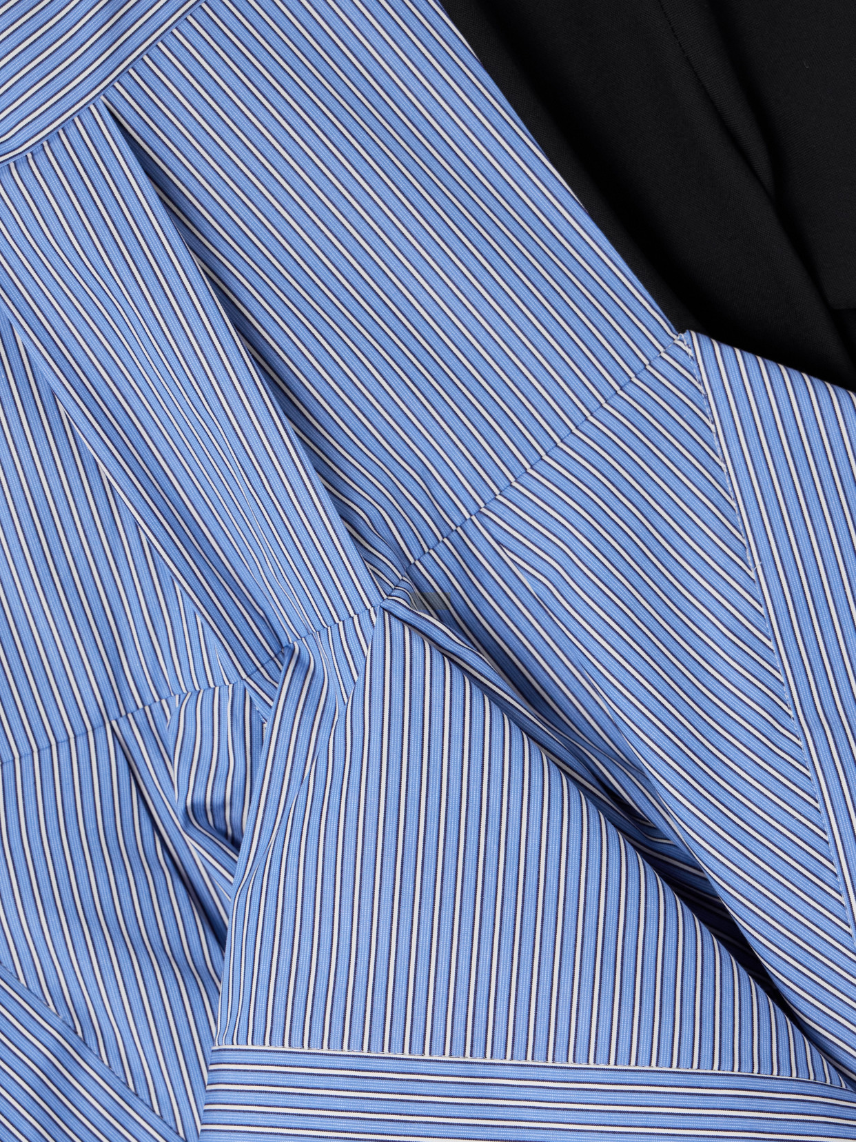 Sacai Cotton-blend Poplin-paneled Jersey Top In Blue