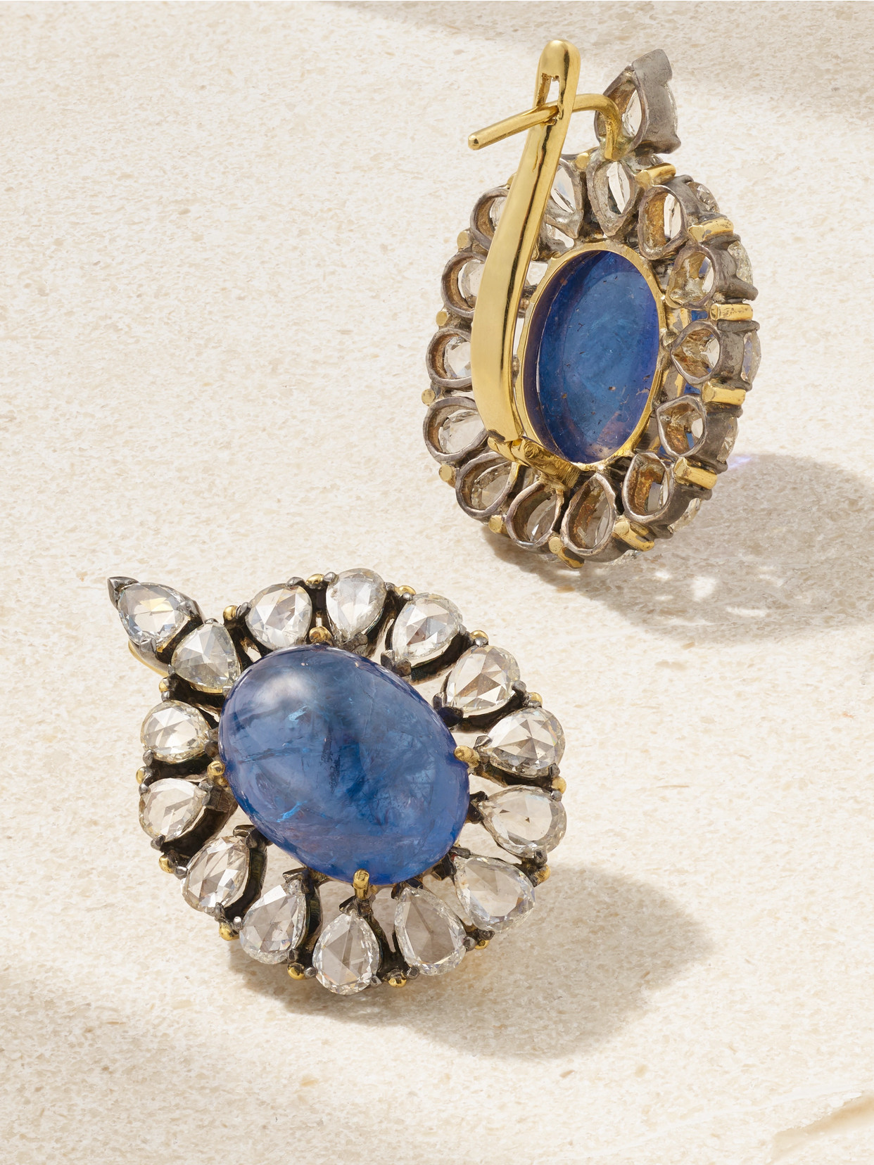 Amrapali London Rajasthan Rhodium-plated 18-karat Gold, Tanzanite And Diamond Earrings In Gold