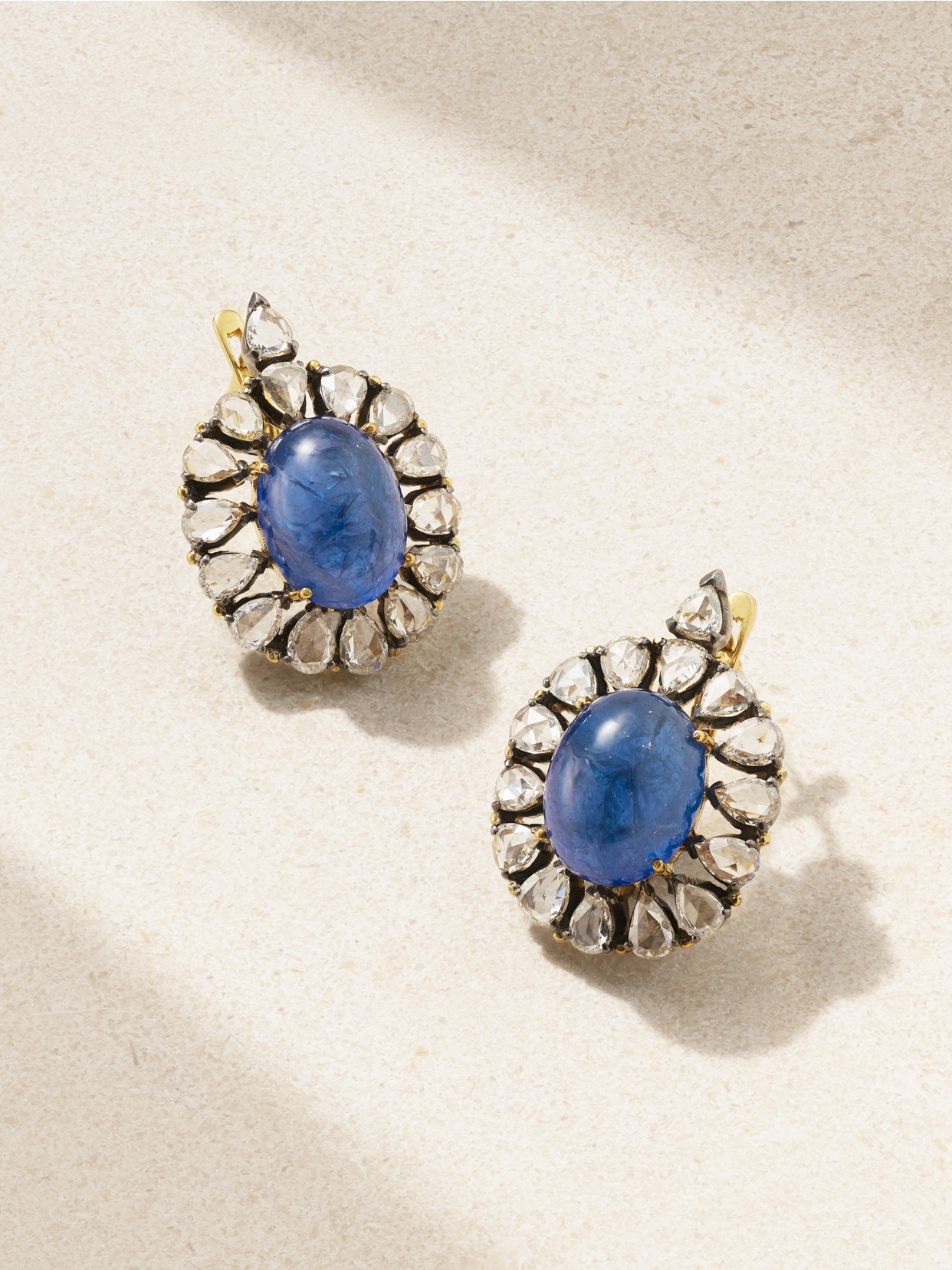 Amrapali London Rajasthan Rhodium-plated 18-karat Gold, Tanzanite And Diamond Earrings