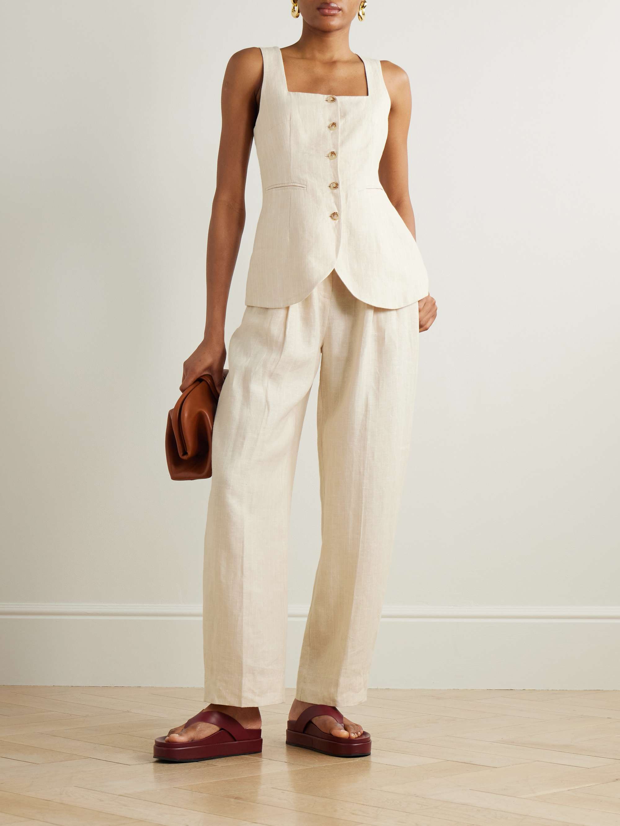 Lucille Linen Off Shoulder Top/Linen Pants Lucille Linen Off Shoulder Top/Linen Pants