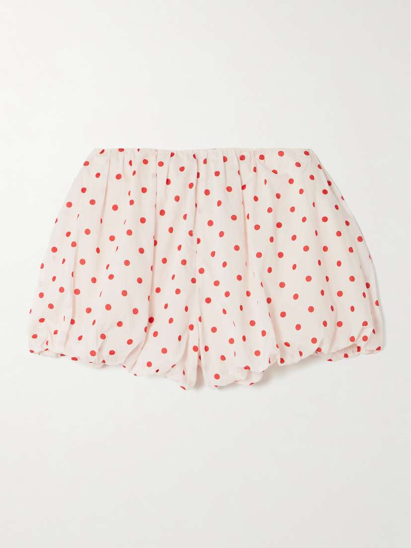 Posse Aurelia Polka-dot Tencel™ Lyocell And Cotton-blend Voile Shorts