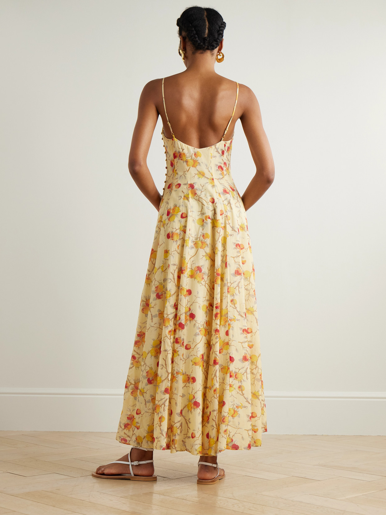 POSSE PALOMA PRINTED COTTON-BLEND VOILE MAXI DRESS