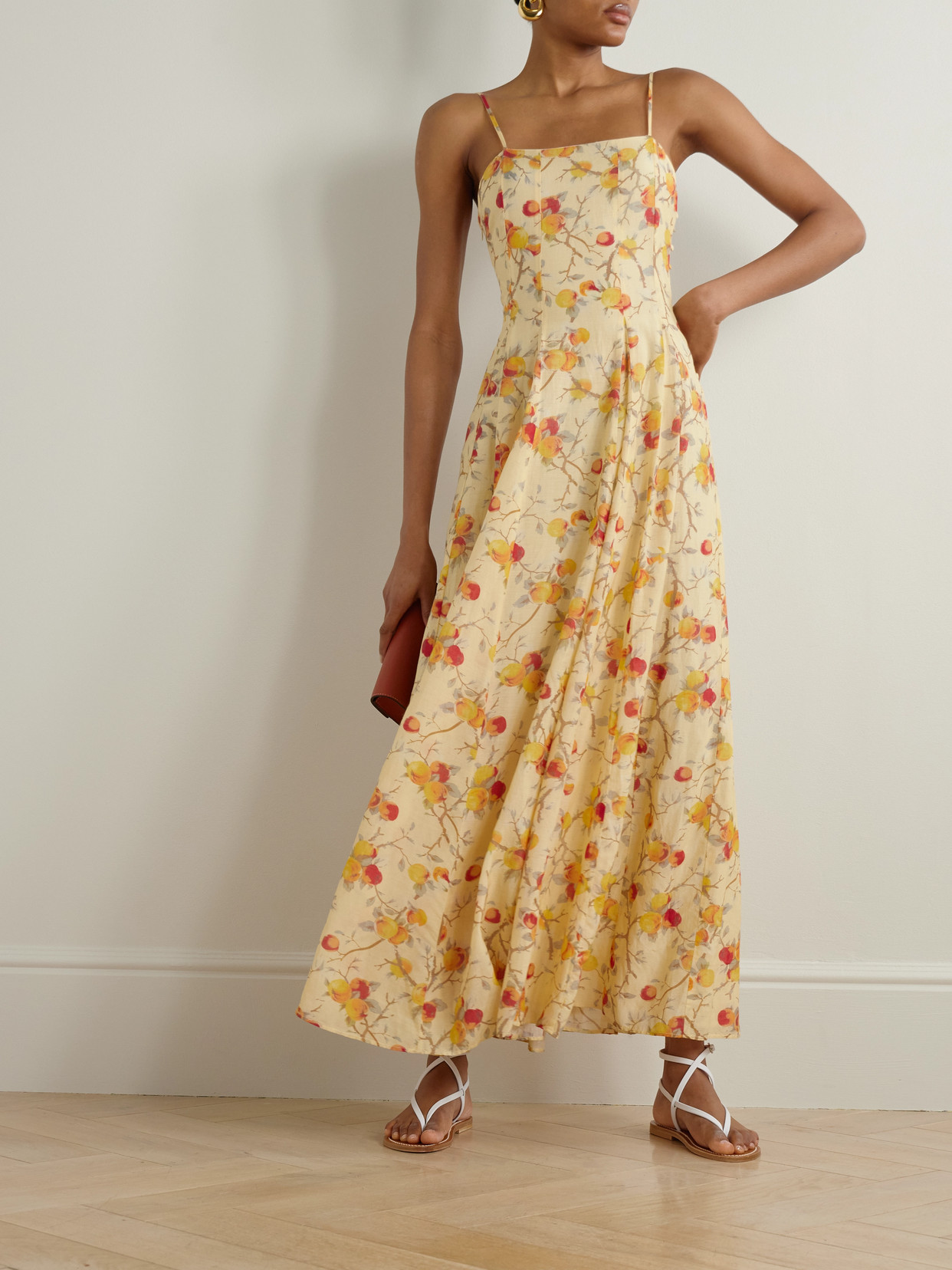 POSSE PALOMA PRINTED COTTON-BLEND VOILE MAXI DRESS