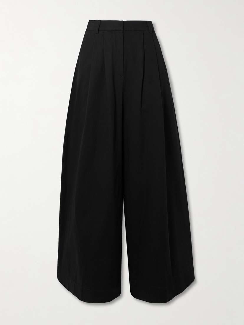 Posse Wesley Pleated Cotton-twill Wide-leg Pants