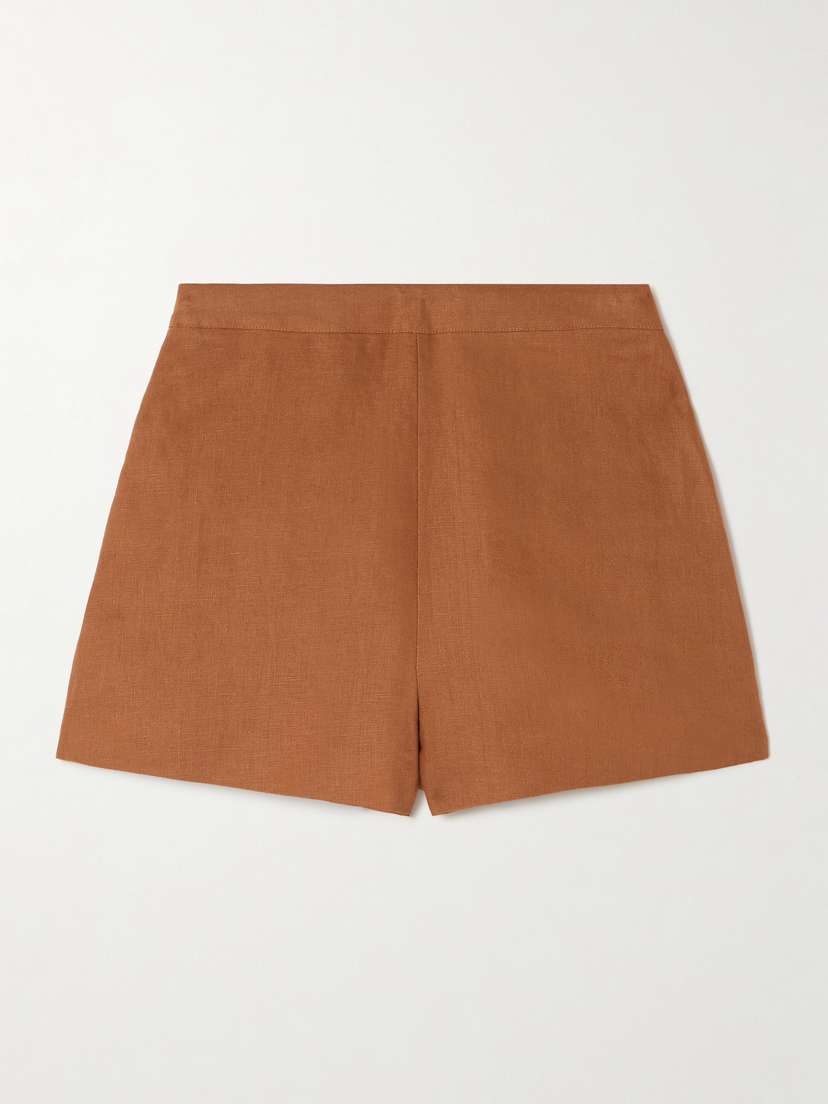 Posse Perri Pleated Linen Shorts