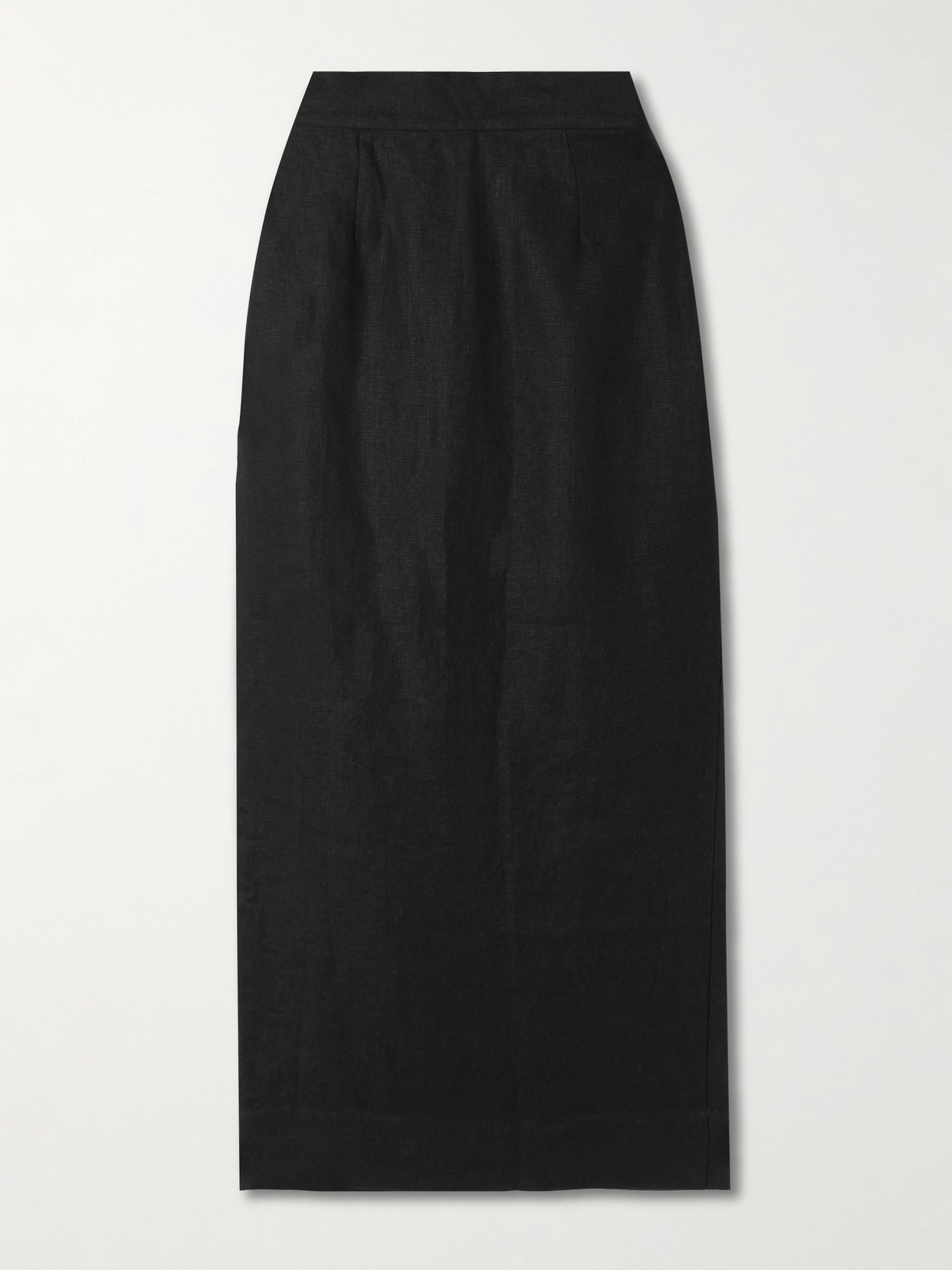 Posse Emma Linen Midi Skirt In Black