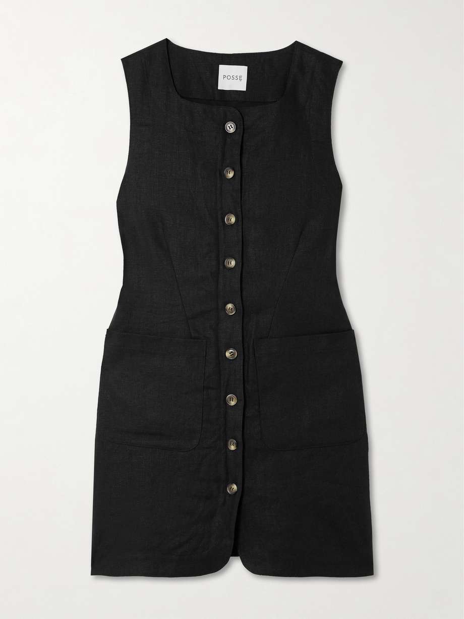 emma linen mini dress
