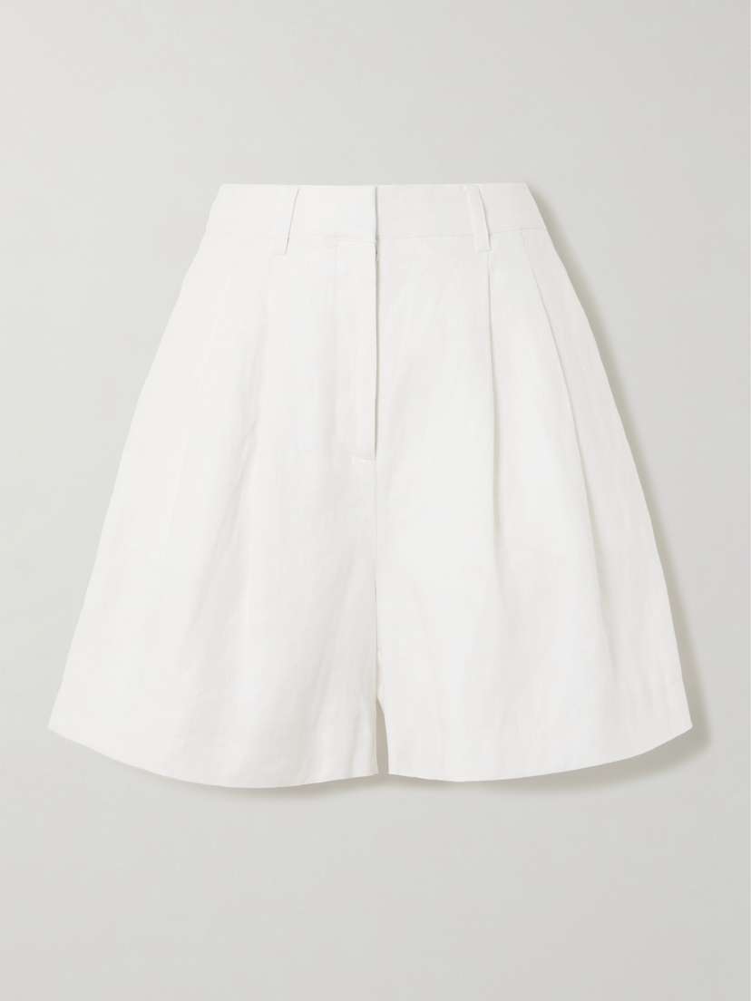 Posse Marchello Pleated Linen Shorts