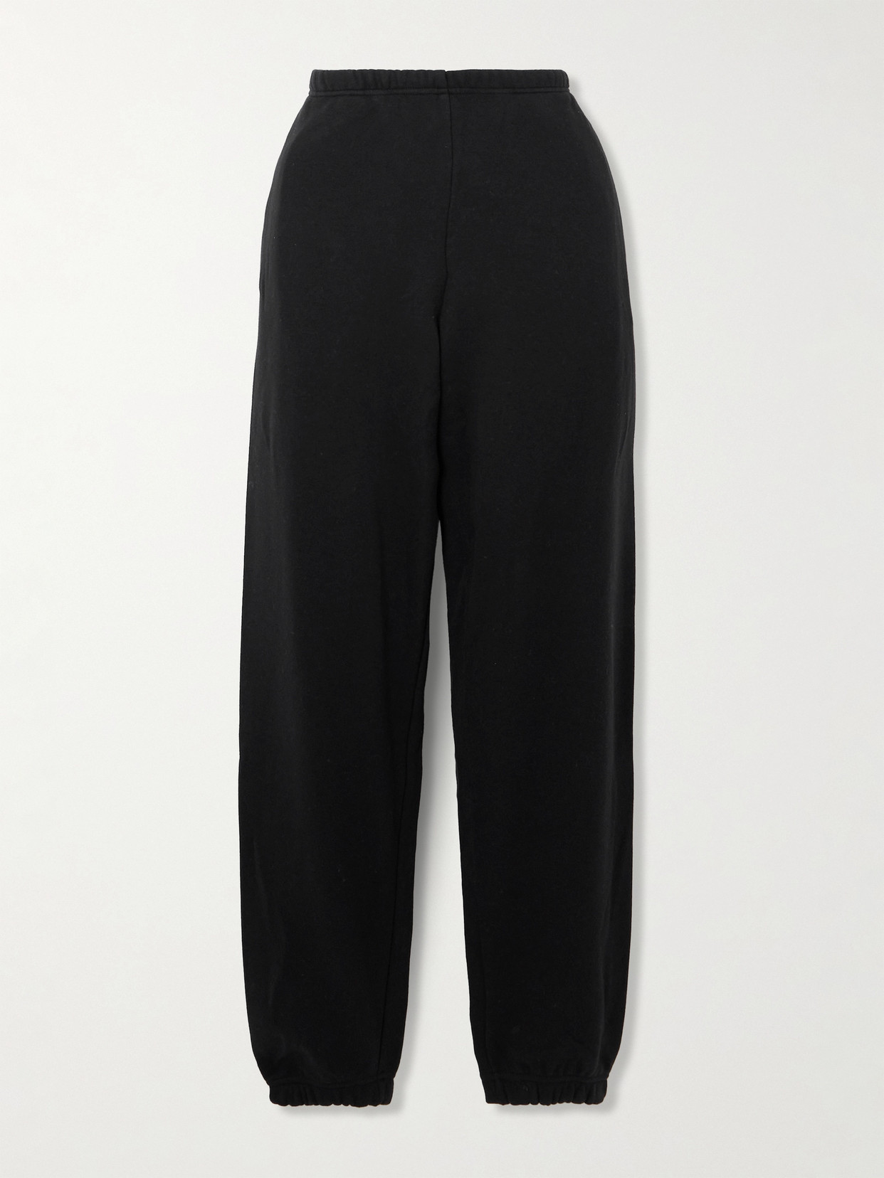 Skims Cotton-blend Jersey Track Pants In Black