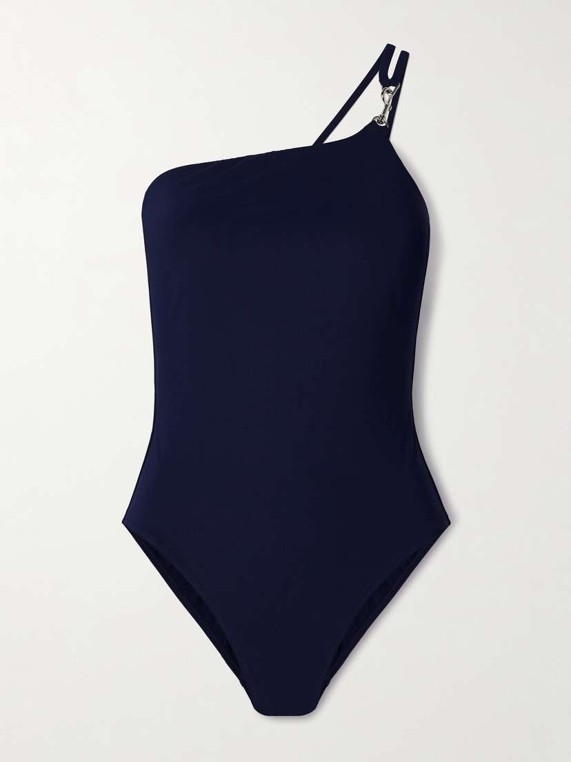 Tory Burch One-shoulder Embellished Swimsuit