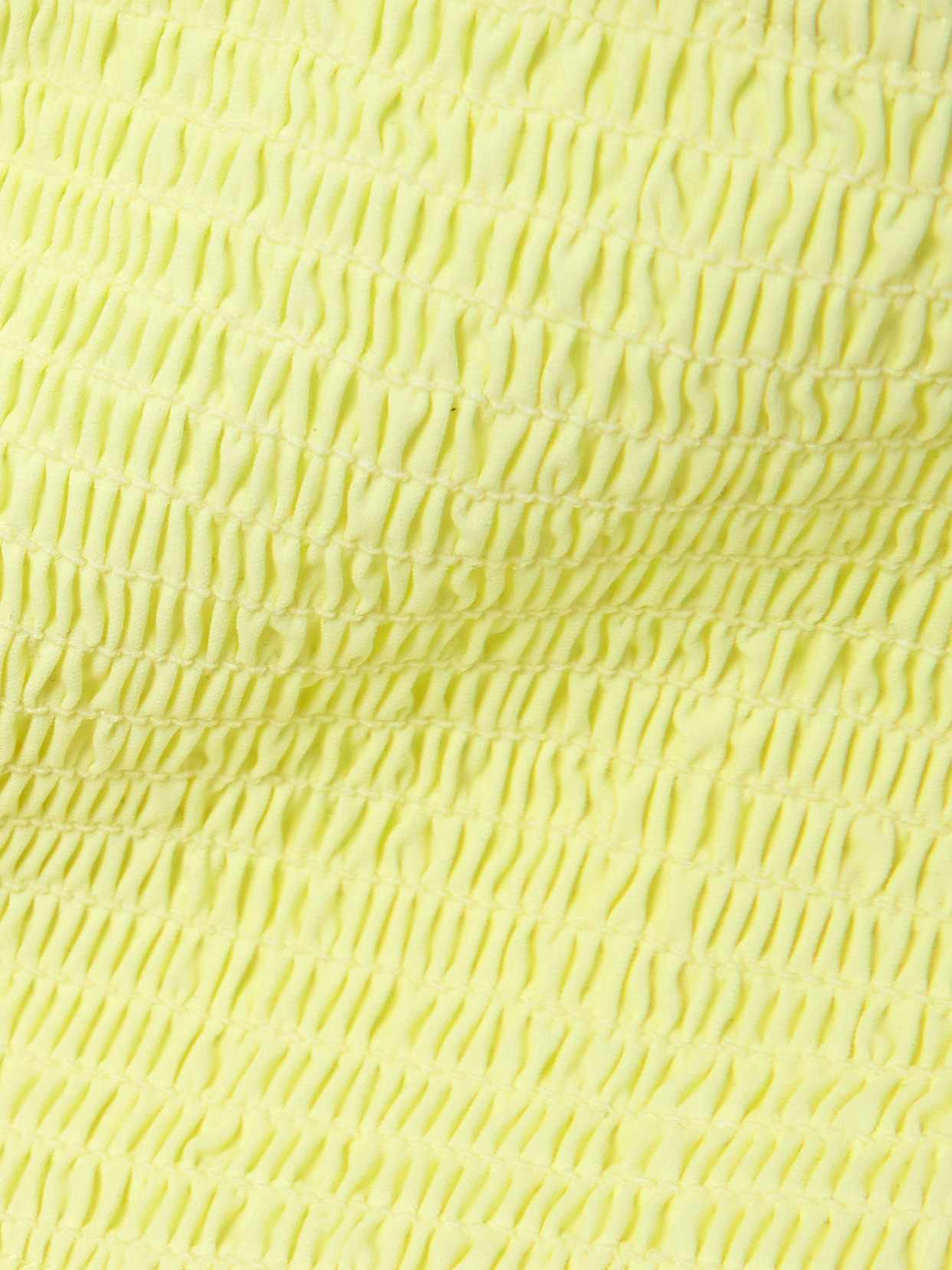 Tory Burch Shirred High-rise Bikini Briefs In Yellow