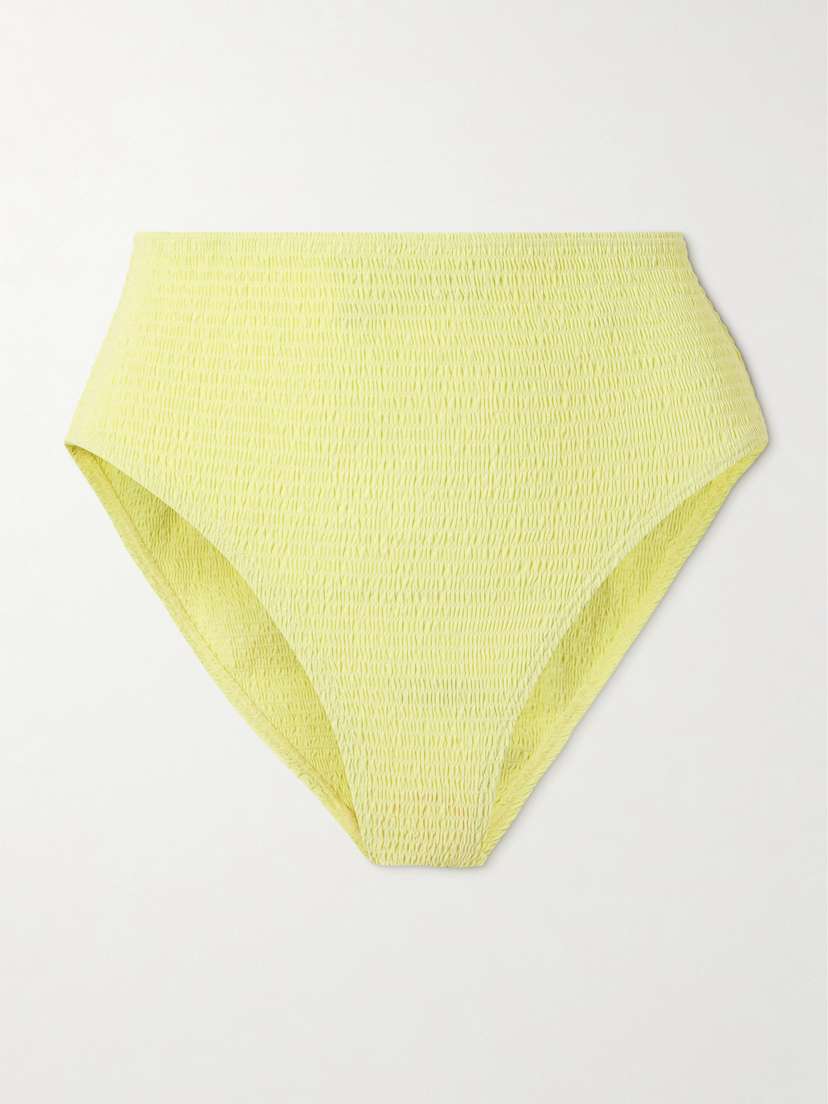 Tory Burch Shirred High-rise Bikini Briefs