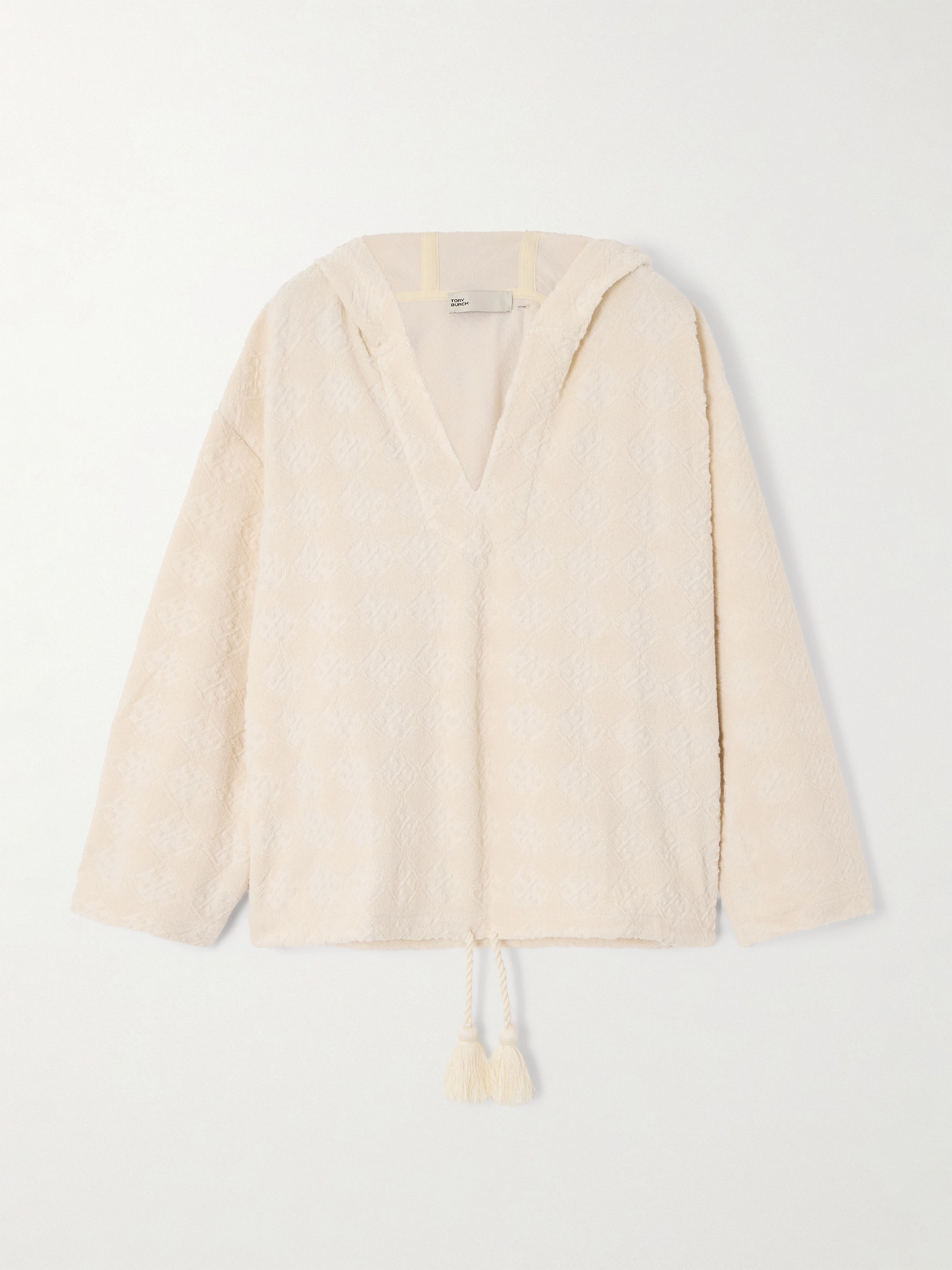 Tory Burch Cotton-blend Terry Jacquard Hoodie