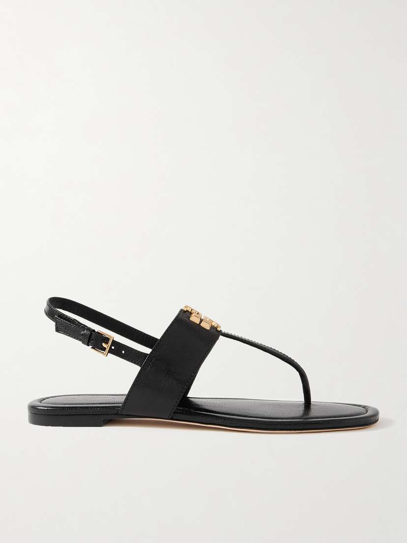 Tory Burch Eleanor Embellished Leather Sandals