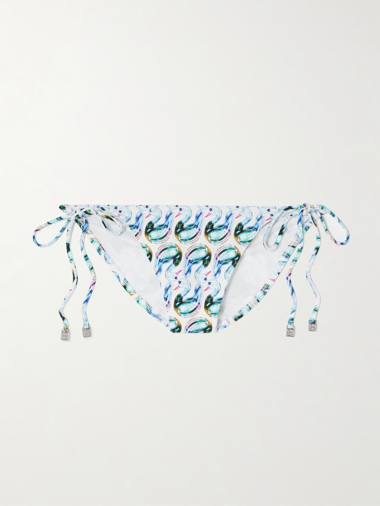 Tory Burch Printed Bikini Briefs In Blue