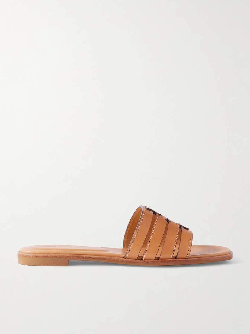 Tory Burch Ines Cutout Leather Slides
