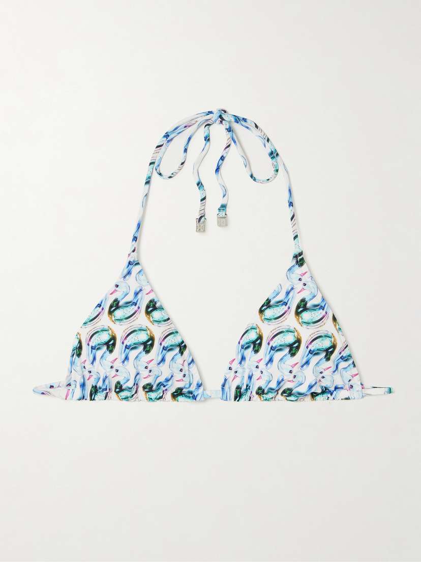 Tory Burch Printed Triangle Bikini Top