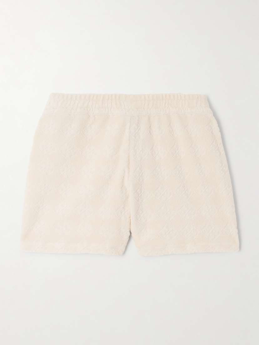 Tory Burch Cotton-blend Terry Jacquard Shorts