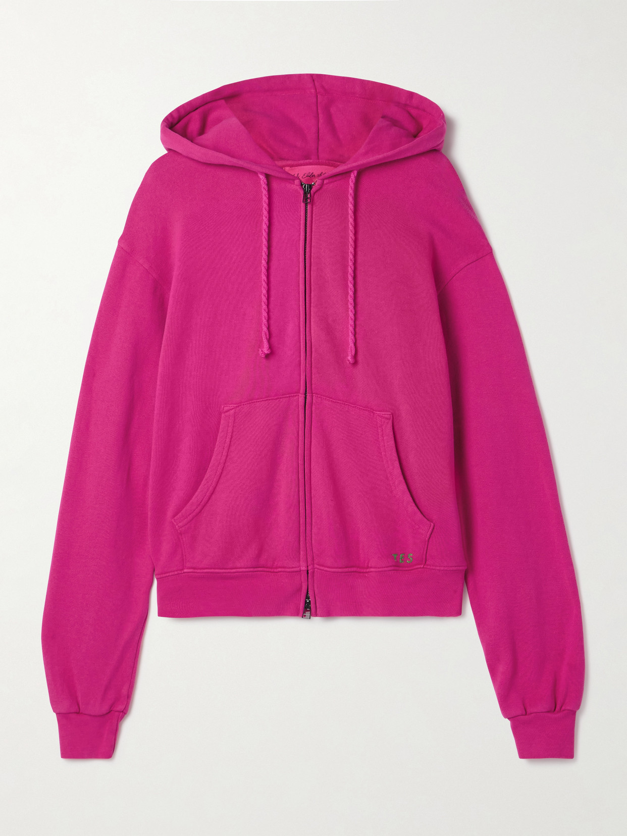 The Elder Statesman Daily Cotton And Cashmere-blend Jersey Hoodie In Pink