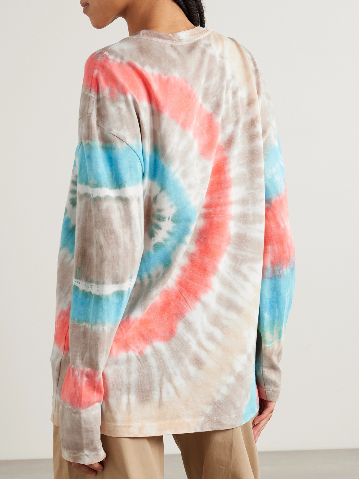 THE ELDER STATESMAN GEODE TIE-DYED COTTON AND CASHMERE-BLEND JERSEY T-SHIRT