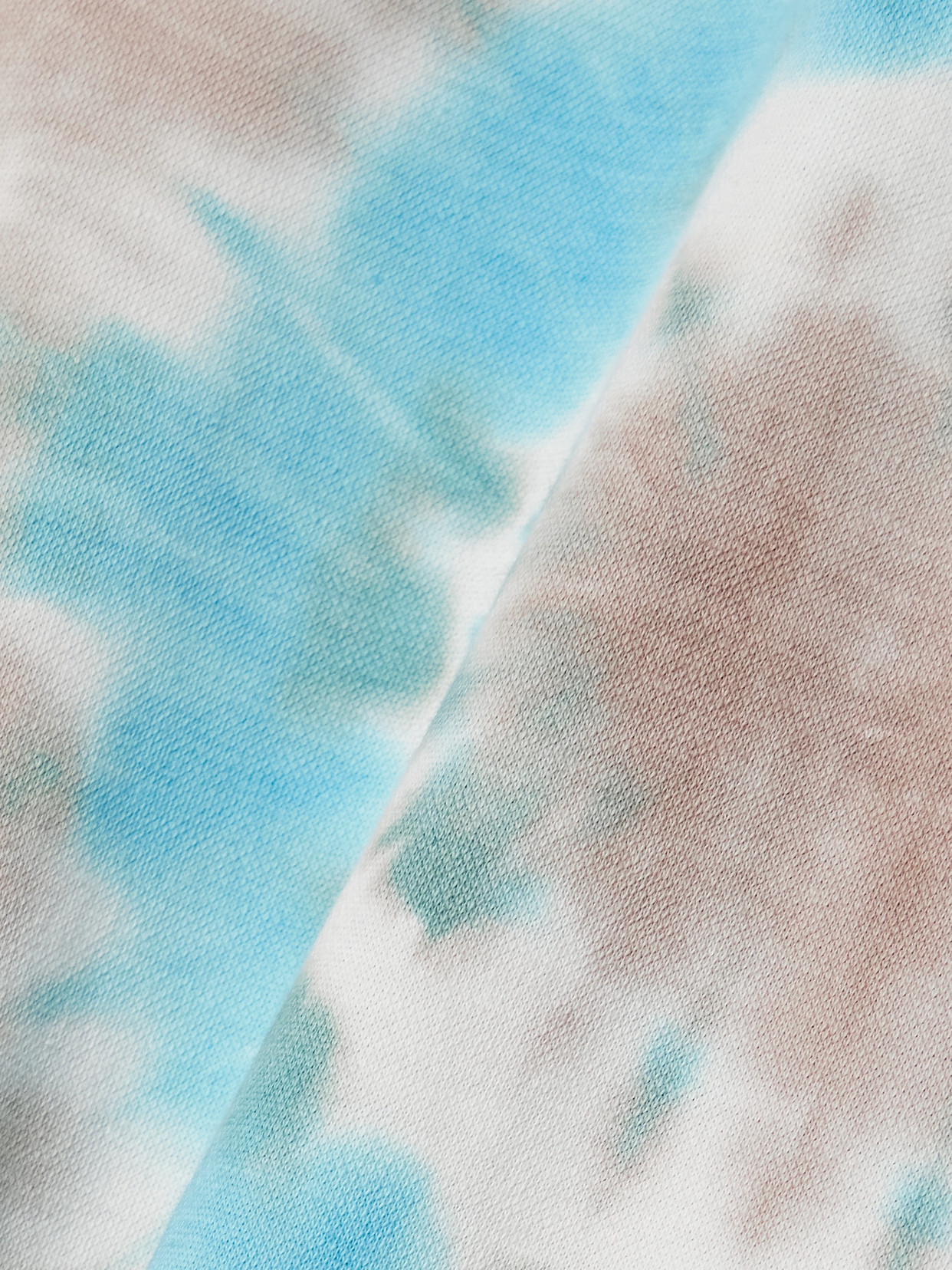 THE ELDER STATESMAN GEODE TIE-DYED COTTON AND CASHMERE-BLEND JERSEY T-SHIRT