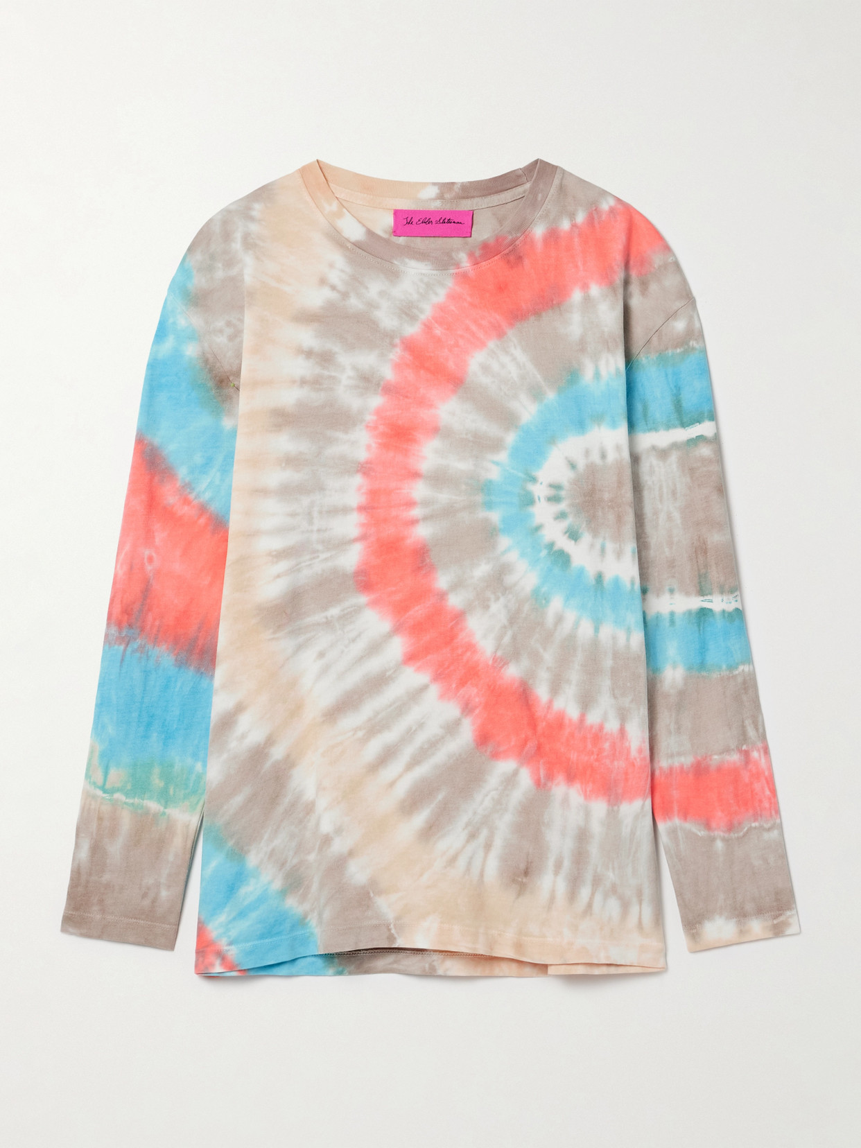 The Elder Statesman Geode Tie-dyed Cotton And Cashmere-blend Jersey T-shirt In Multi