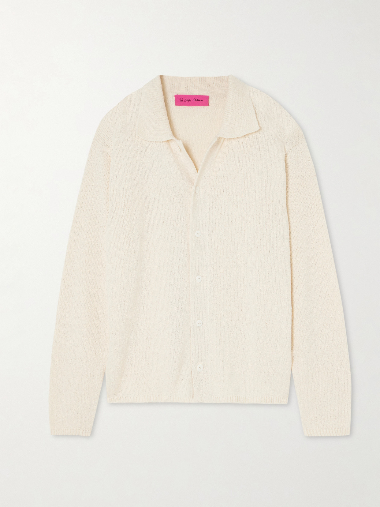 The Elder Statesman Nora Lite Cotton Cardigan In Off-white