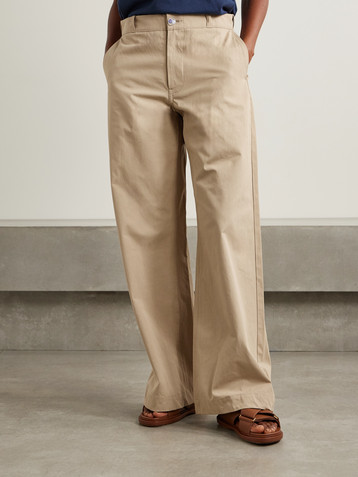 The Elder Statesman Silvano cotton-twill wide-leg pants