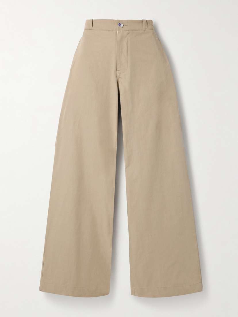 The Elder Statesman Silvano Cotton-twill Wide-leg Pants
