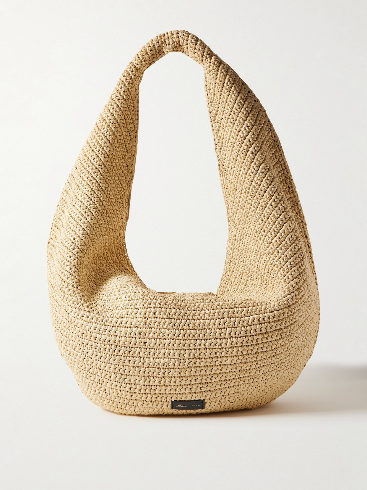 Khaite Olivia Large Raffia Shoulder Bag In Neutrals