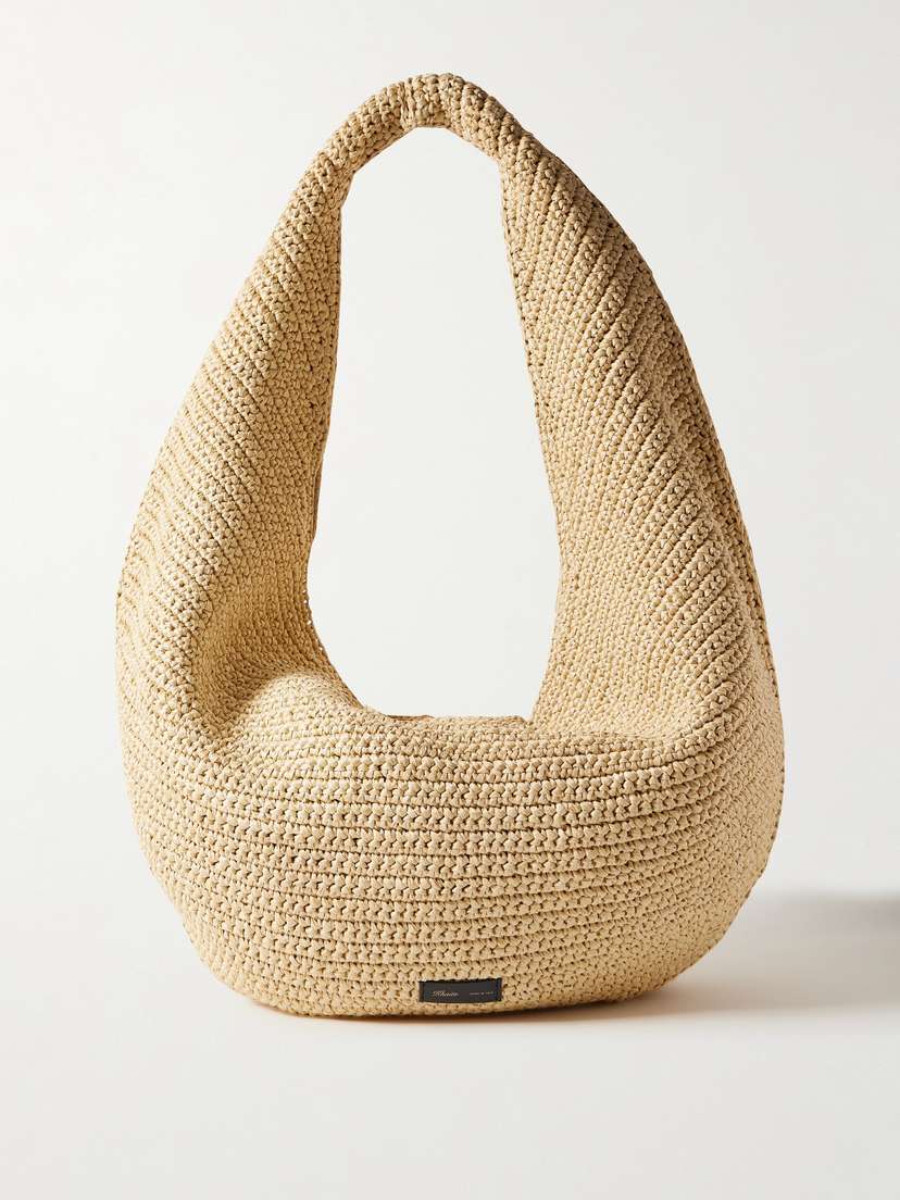 Khaite Olivia Large Raffia Shoulder Bag