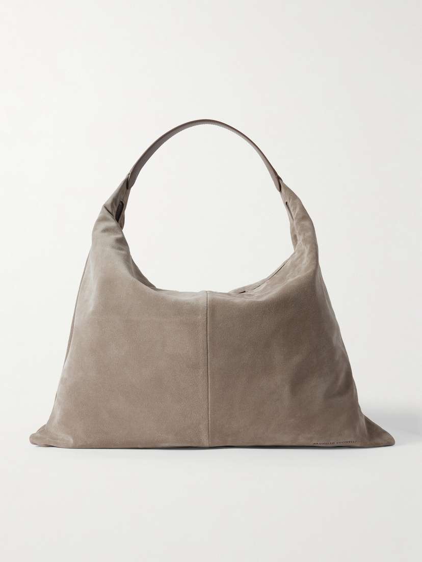 Brunello Cucinelli Leather-trimmed Suede Tote