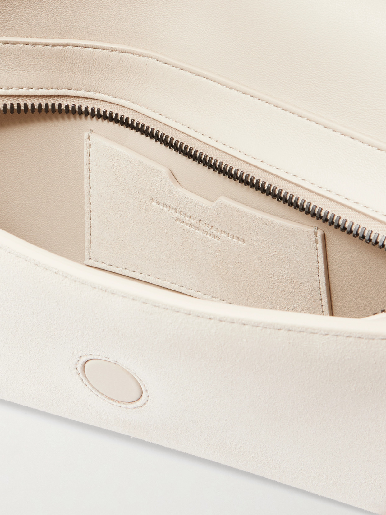 BRUNELLO CUCINELLI BEAD-EMBELLISHED SUEDE SHOULDER BAG