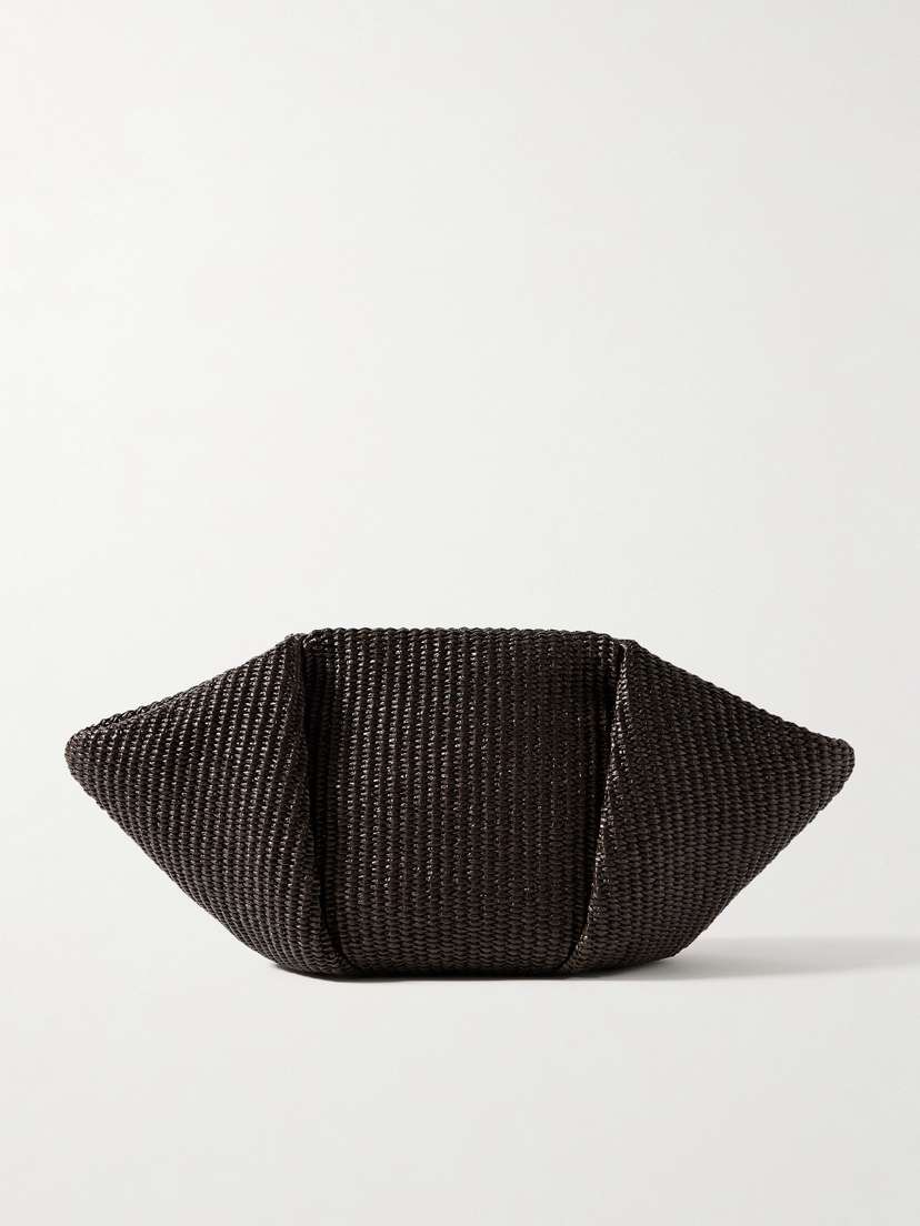 Brunello Cucinelli Pleated Raffia Clutch