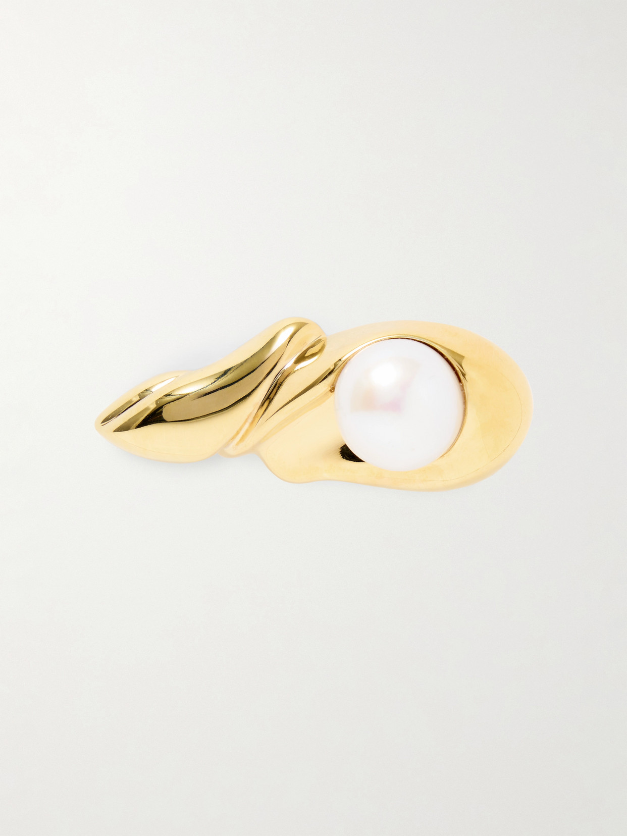 Completedworks - Gold-plated Pearl Hair Clip - One size