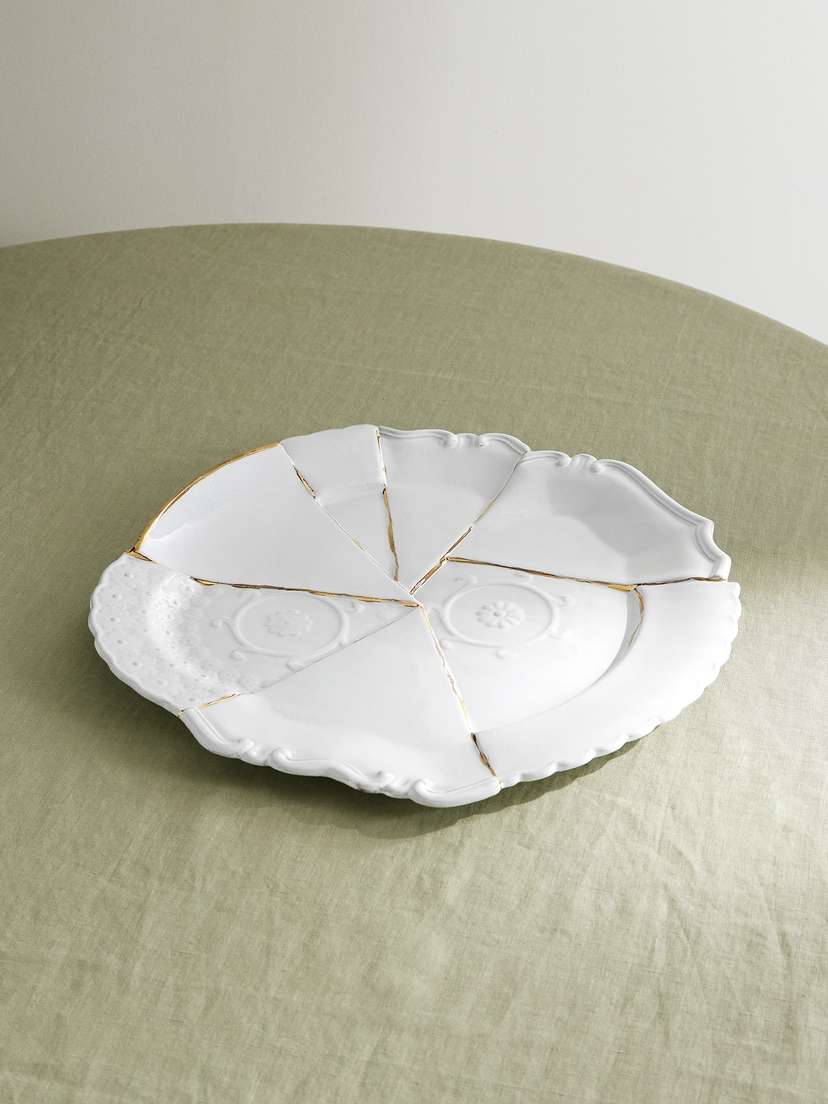 Astier De Villatte + Sacai Kintsugi Gold-plated Ceramic Platter
