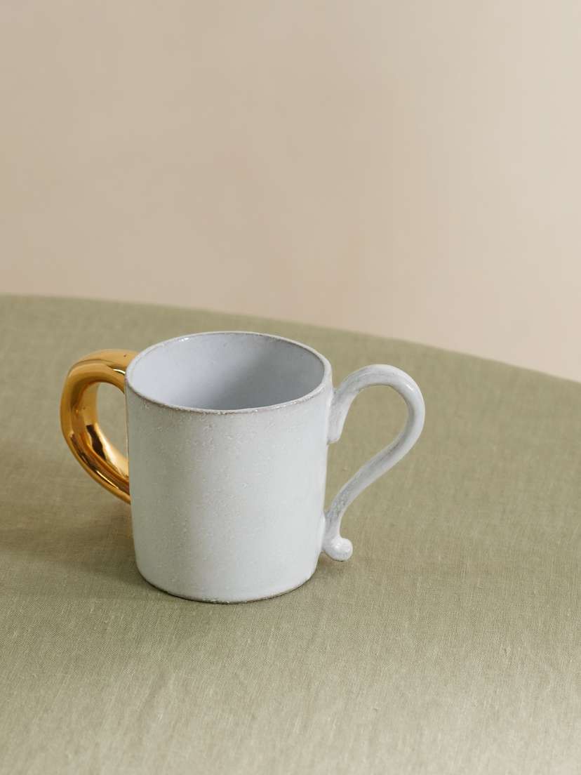 Astier De Villatte + Sacai Gold-plated Ceramic Coffee Cup