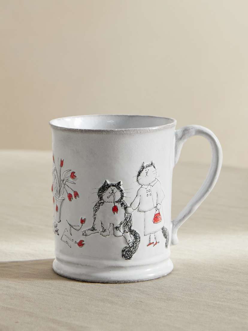 Astier De Villatte + Grace Coddington Naughty Jimi Printed Ceramic Mug