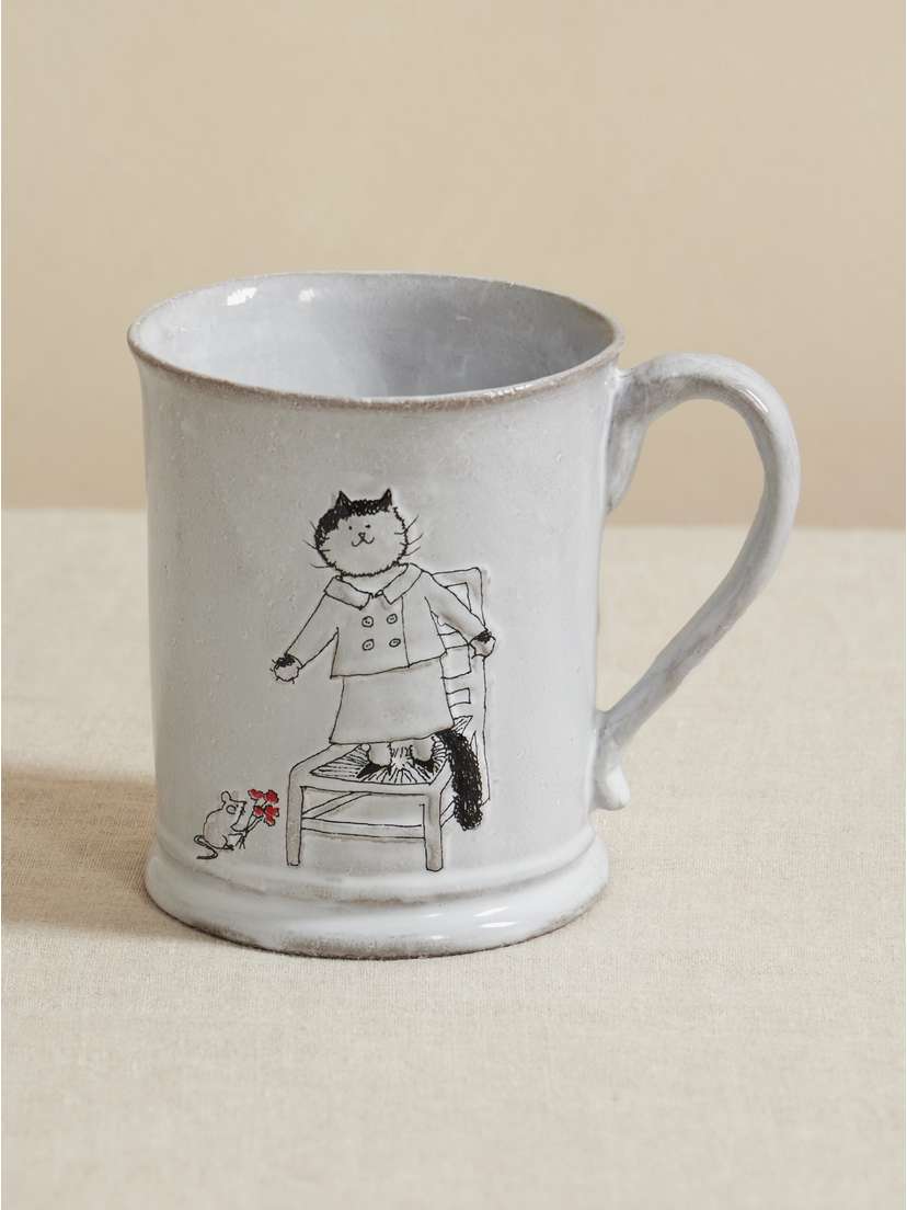 Astier De Villatte + Grace Coddington Blanket In Love Painted Ceramic Mug