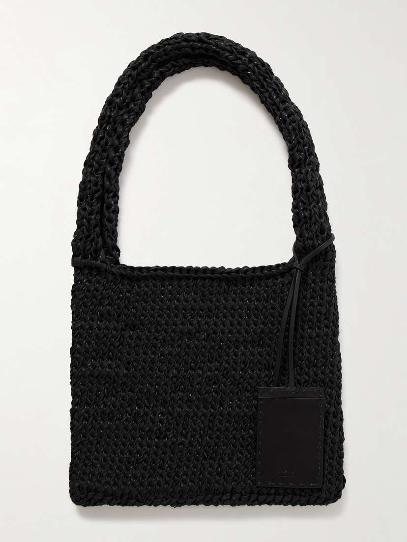 The Row Didion Woven Waxed-cotton Shoulder Bag