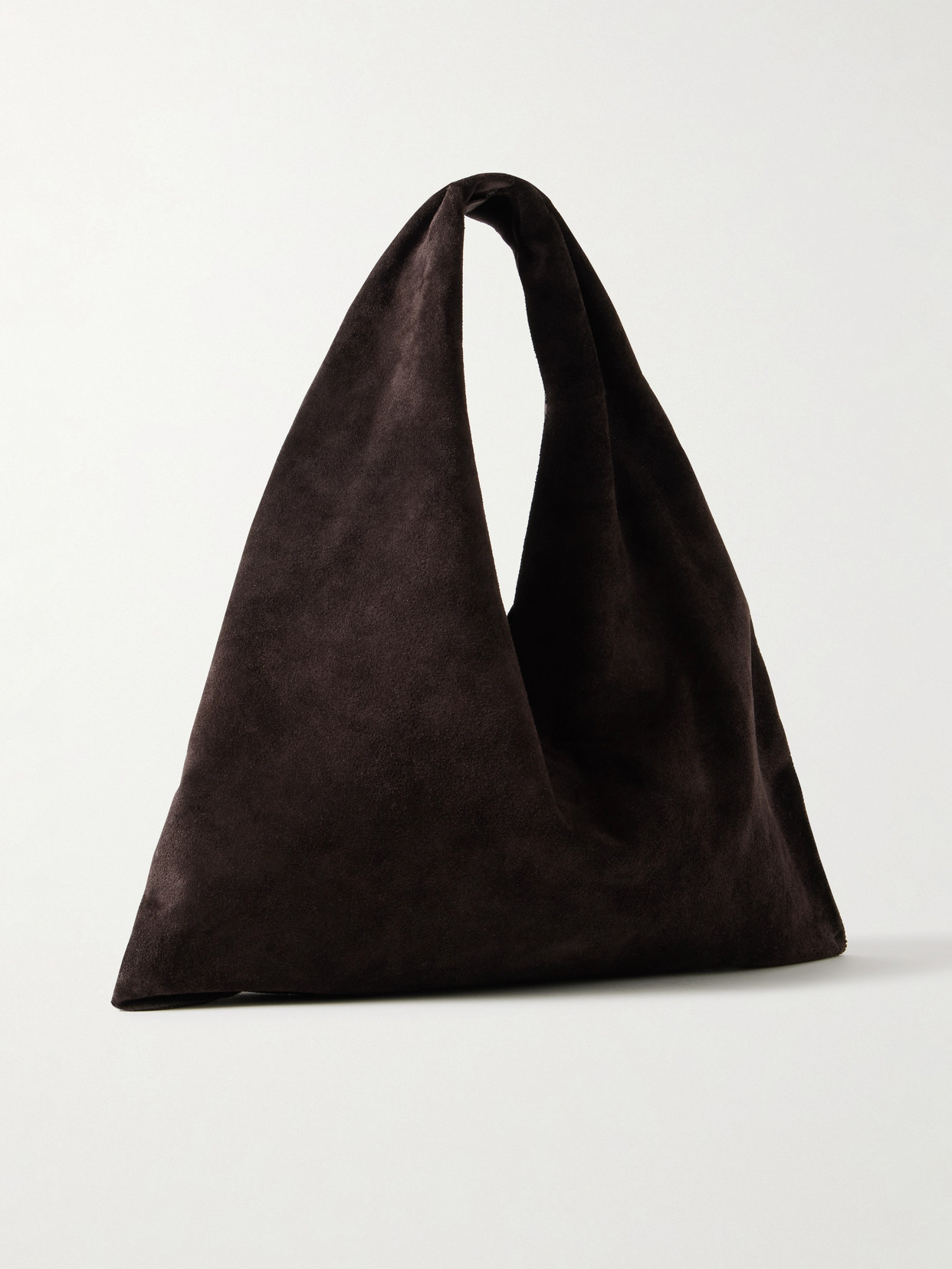 The Row Bindle Small Suede Top Handle Bag