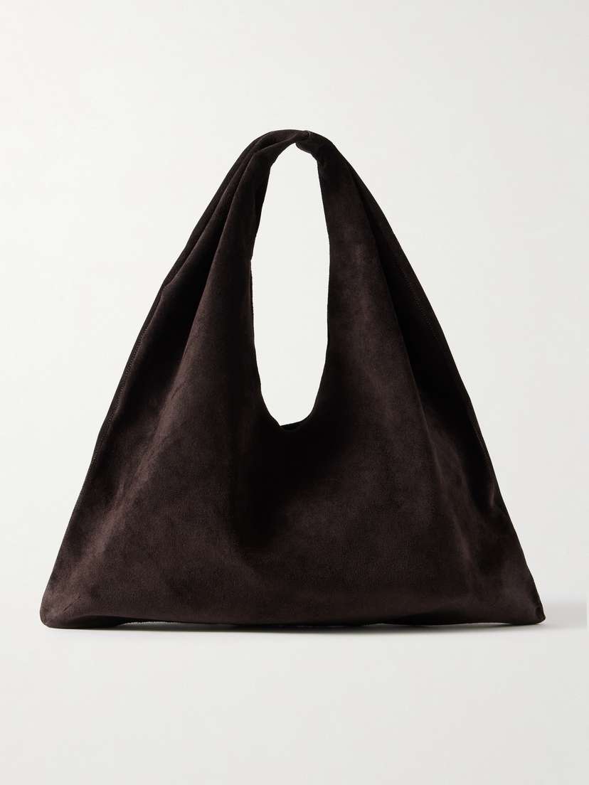 The Row Bindle Small Suede Shoulder Bag