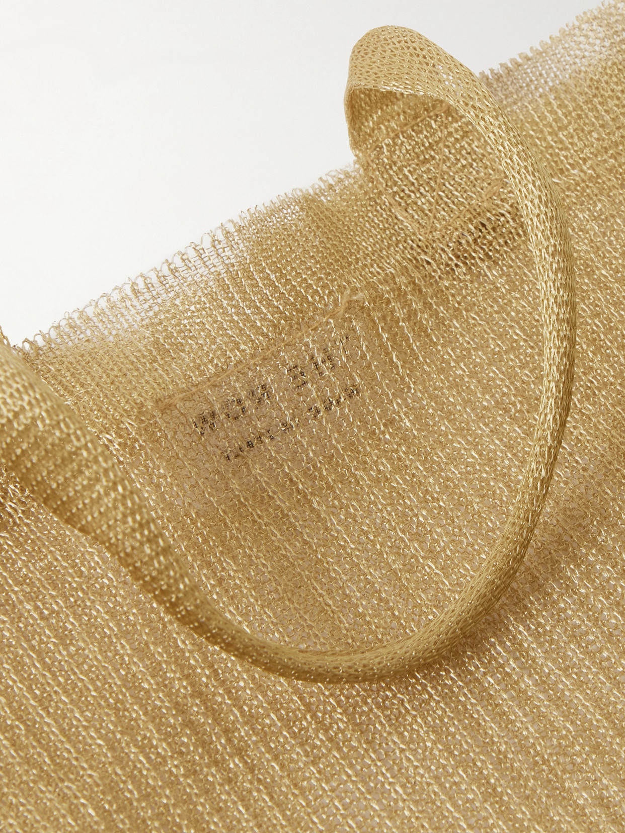 The Row Imogen Mini Metallic Mesh Tote
