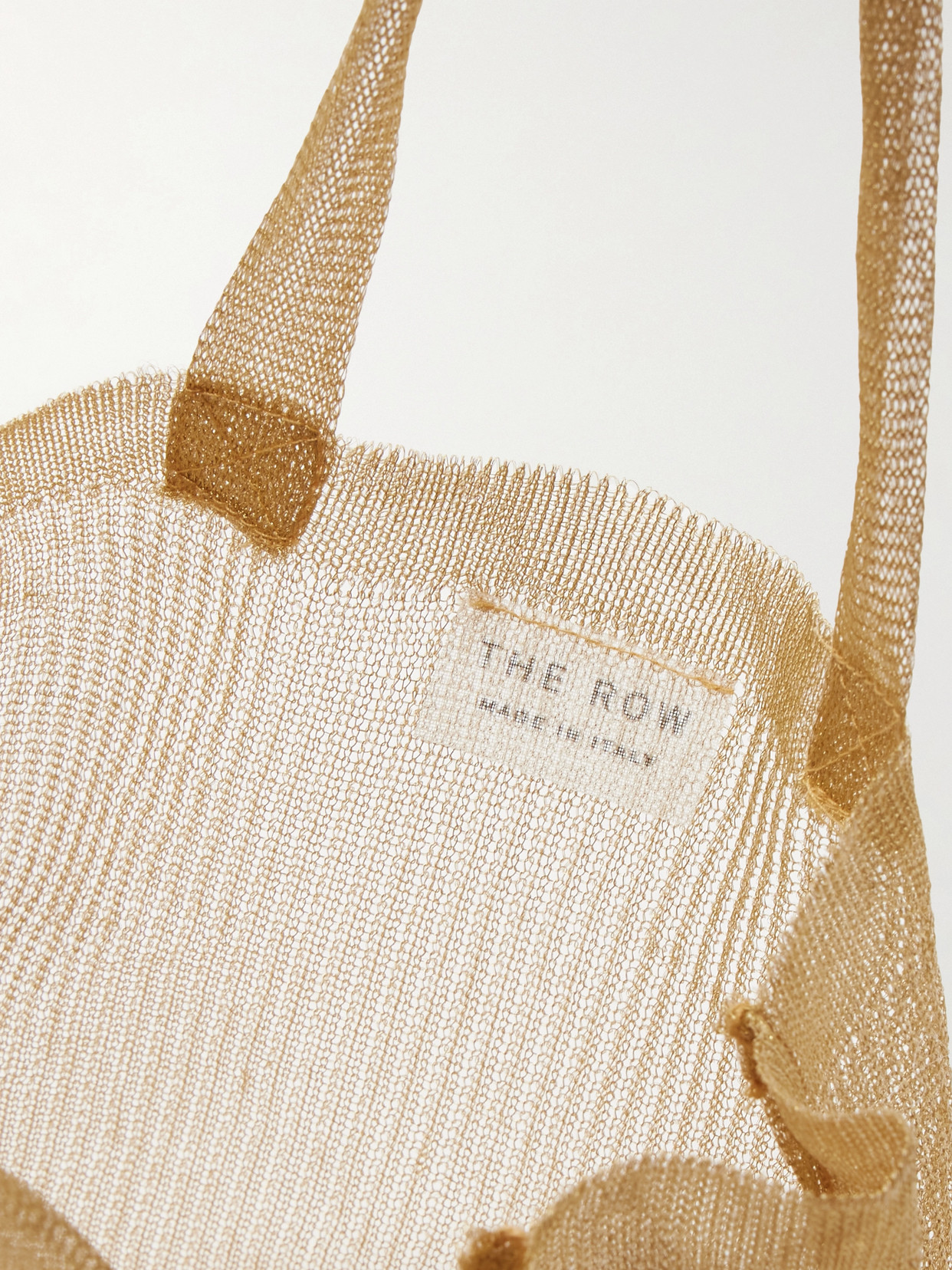 The Row Imogen Mini Metallic Mesh Tote