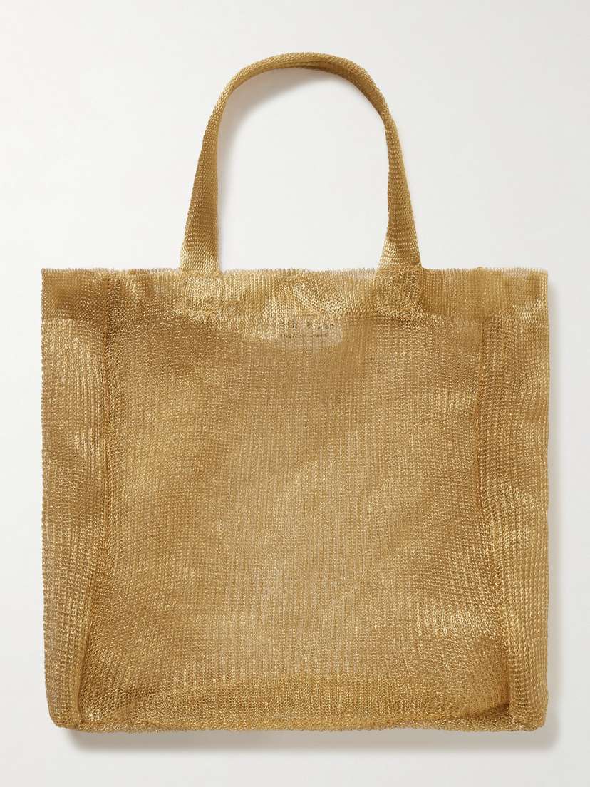 The Row Imogen Mini Metallic Mesh Tote