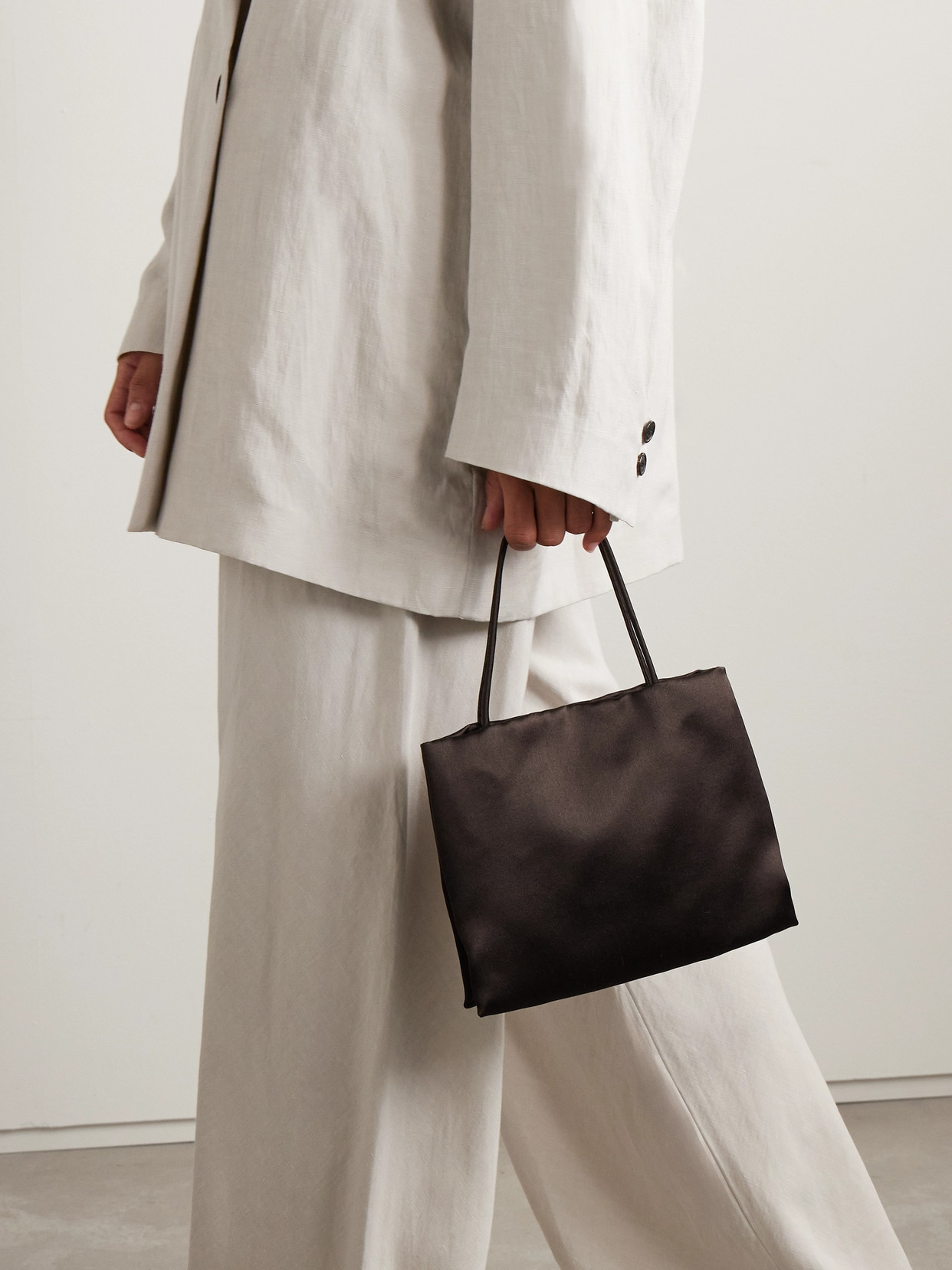 The Row Cecily Silk-satin Tote