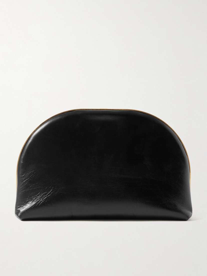 The Row Sylvia Leather Clutch