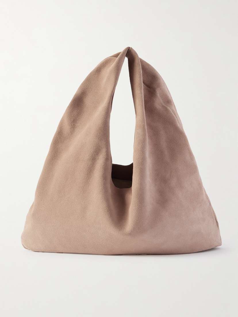 The Row Bindle Small Suede Shoulder Bag