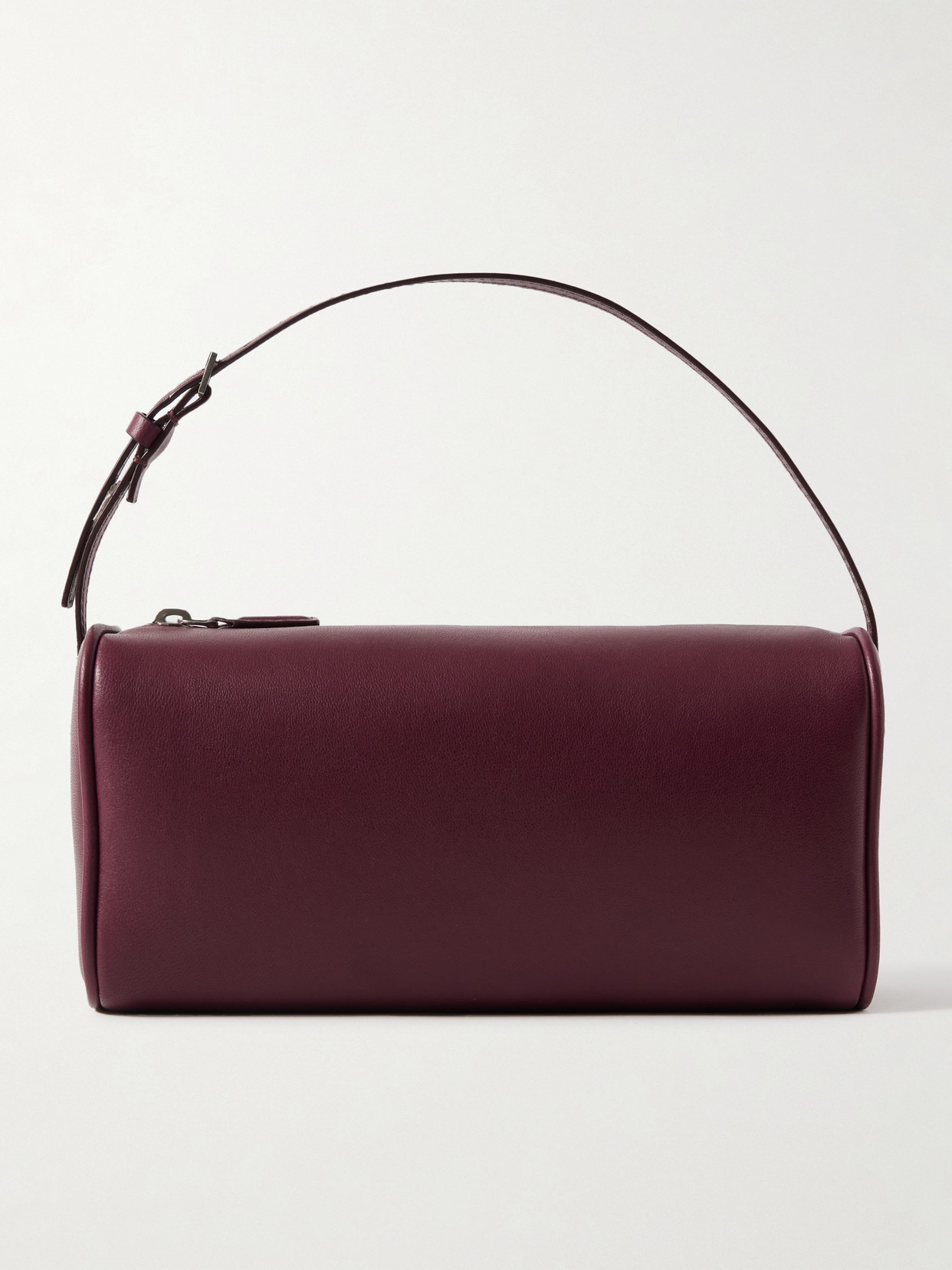 The Row '90s Leather Tote In Burgundy